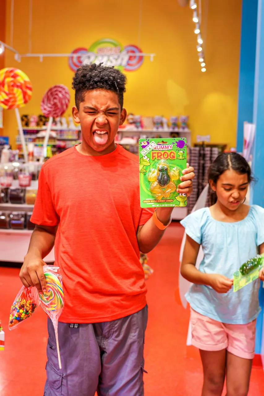 kids in candy shop
